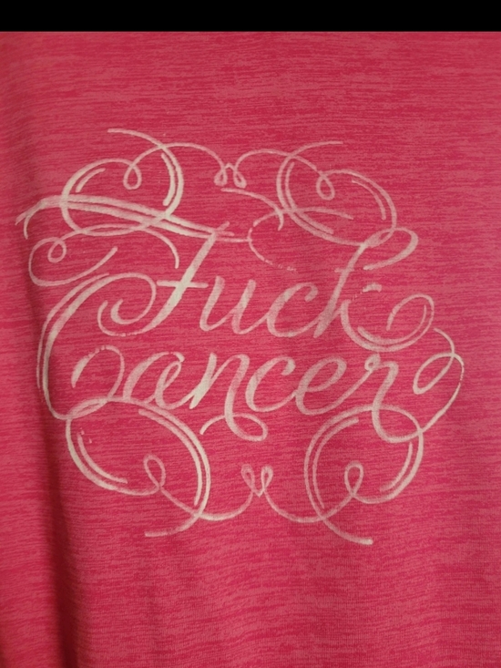 Danskin Now Tops - Custom Made Danskin Now Hot Pink Athletic Shirt with White Logo Breast Cancer